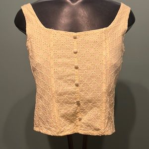 GB Eyelet Yellow Crop Top
